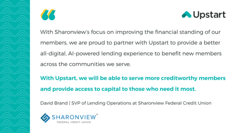Quote from David Brand, Senior Vice President of Lending Operations at Sharonview (Graphic: Business Wire)